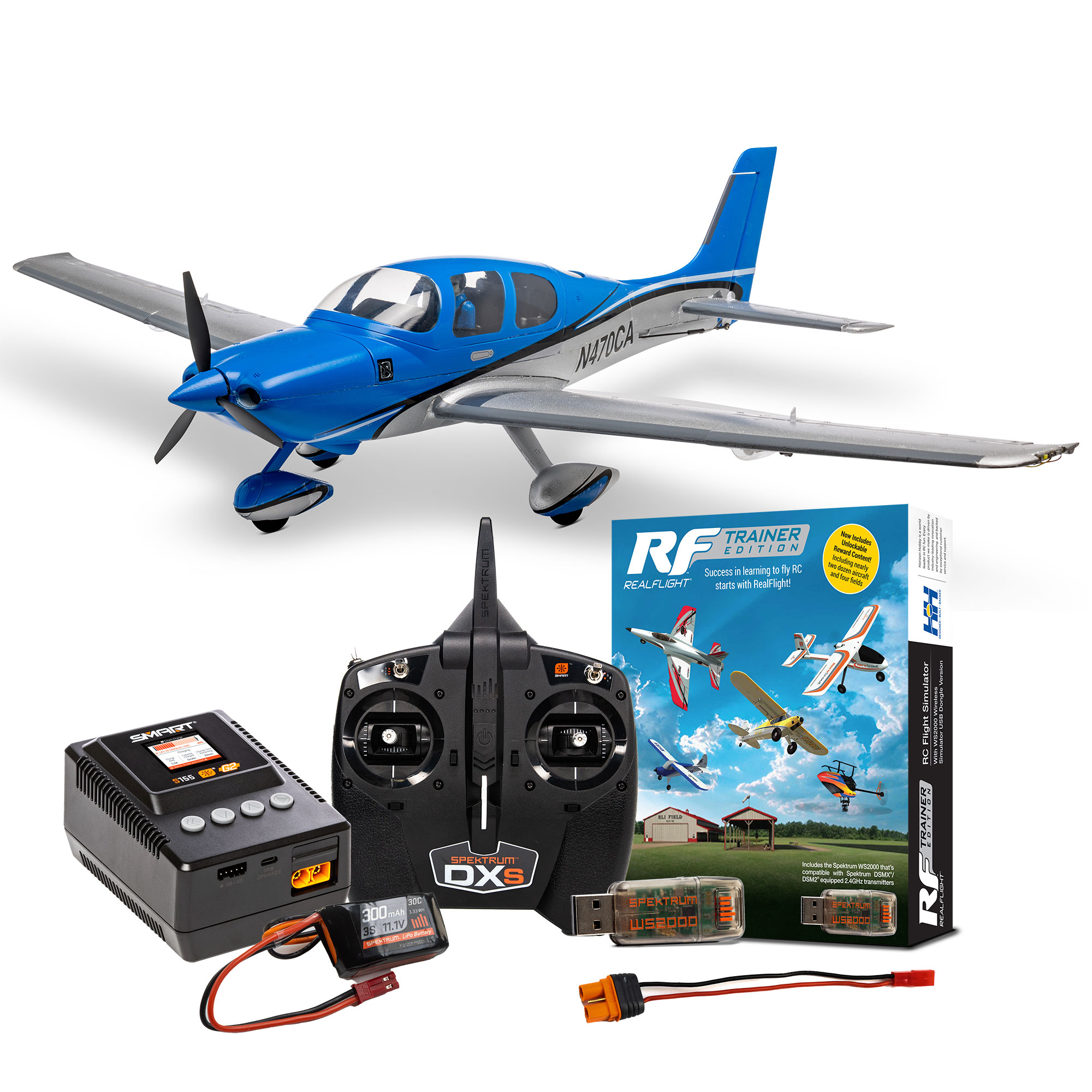 E-flite UMX Cirrus SR22T BNF Basic Ultimate Combo | Horizon Hobby