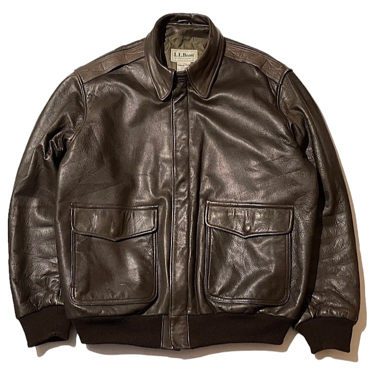 極上美品 80s L.L.Bean A-2 レザージャケット ビンテージ USA製