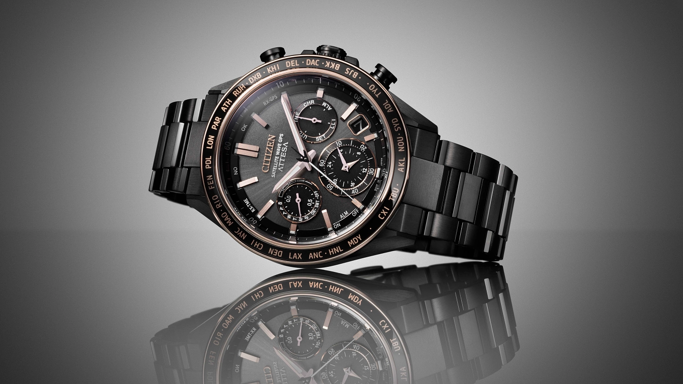 ATTESA Brown Dial Super Titanium with DLC Coating Bracelet CC4074