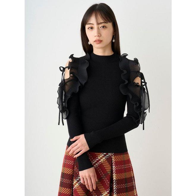 SNIDEL（スナイデル） (セール20%OFF) プリーツフリルドッキングニット