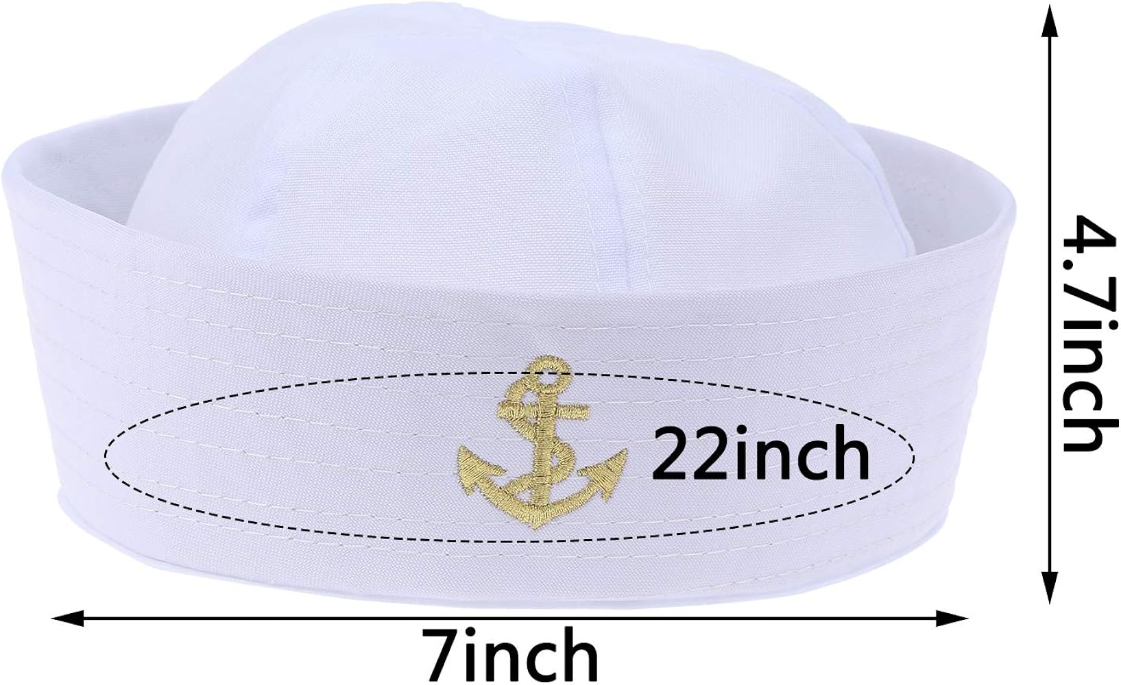 Amazon.com: 4 Pack White Sailor Caps Adult Yacht Navy Sailor Hats