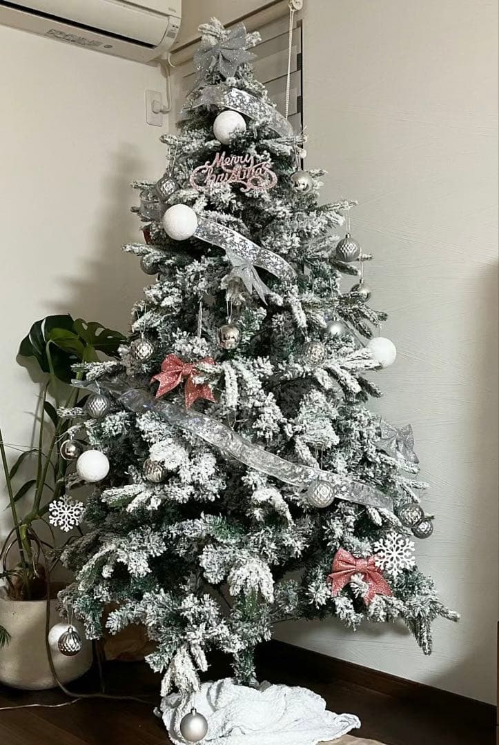 180cm クリスマスツリー スノータイプ 中古 超速組立 クリスマスツリー 【 ワン・ツー・ツリー スノータイプ