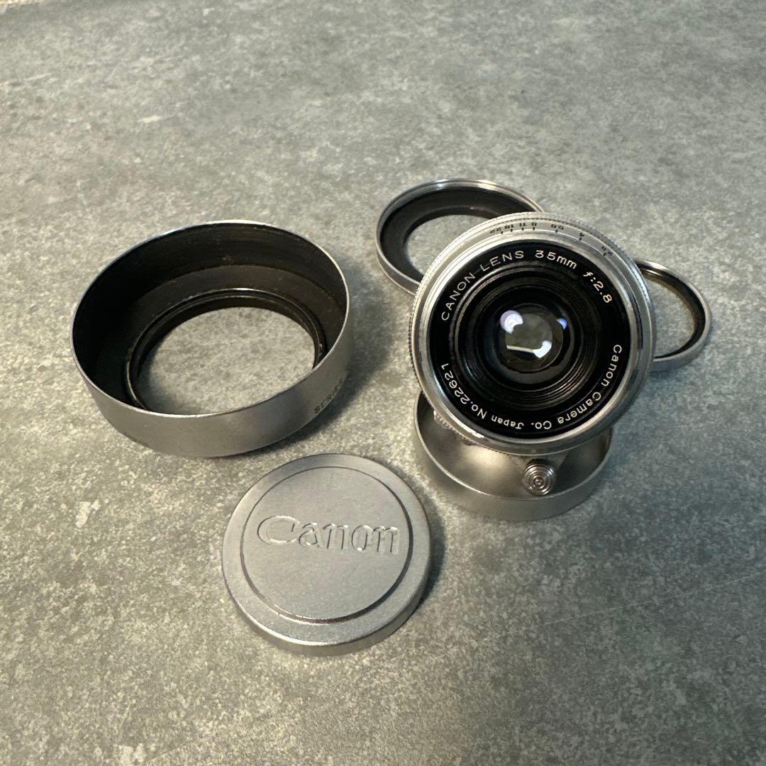 キャノン-L 35mmF2.8純正メタルフード付き 中古カメラ機材の通販専門店 Antiquary（アンティクアリィ）
